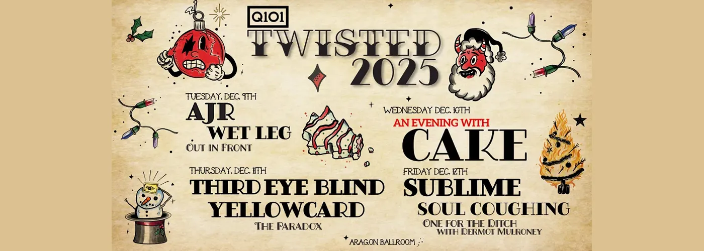 Twisted 2025 (Includes Ticket to AJR, Cake, Third Eye Blind & Sublime Shows) – 4 Day Pass